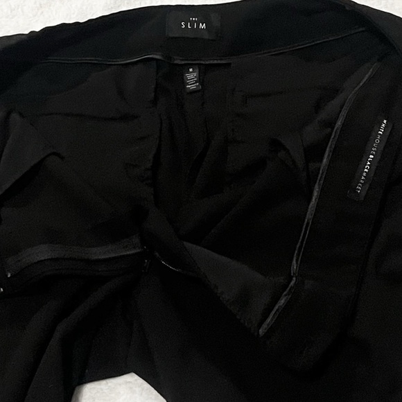 White House Black Market Slim Bootcut Mid Rise Solid Black Dress Pants Size 8 - Picture 6 of 8